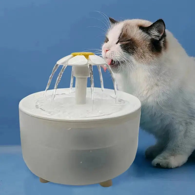 Fontaine à Eau Silencieuse pour Chats – 1.2L avec Filtre