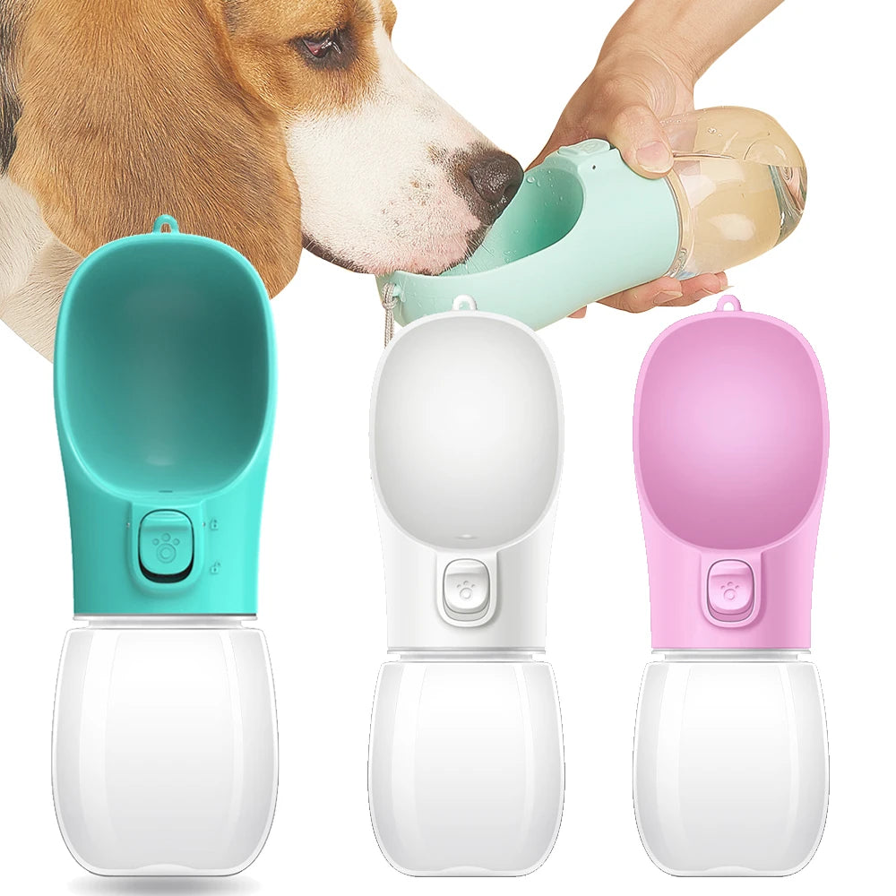 Bouteille d’Eau Portable pour Chien – Gourde de Voyage Anti-Fuite avec Bol Intégré