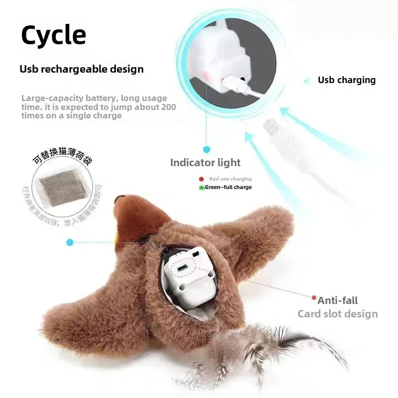 Oiseau Interactif Pat Bird™ – Jouet Intelligent pour Chats