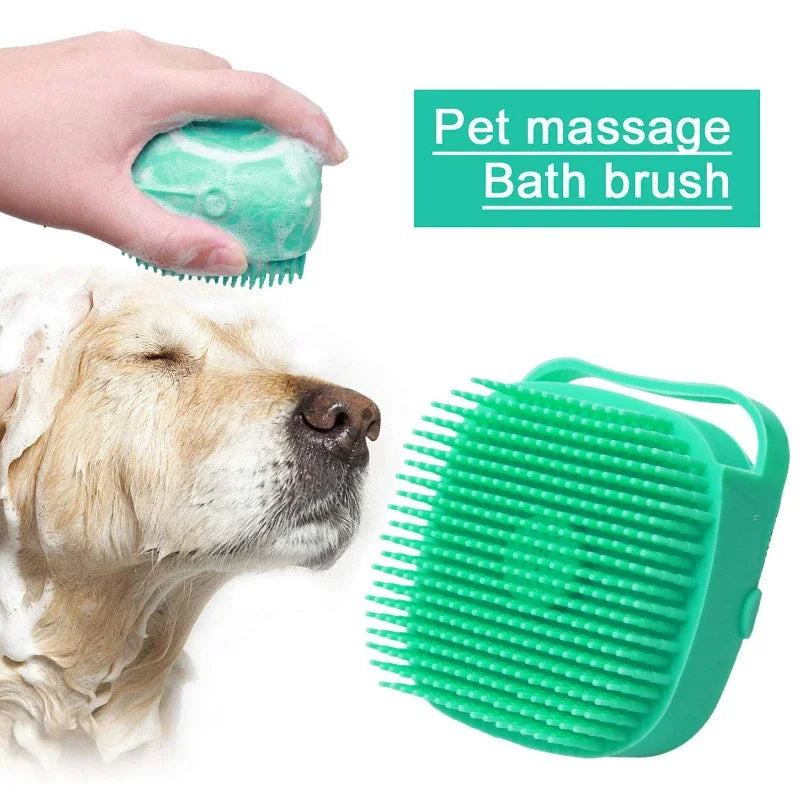 Brosse de Shampoing pour Chien & Chat – Massage, Nettoyage & Réservoir Intégré